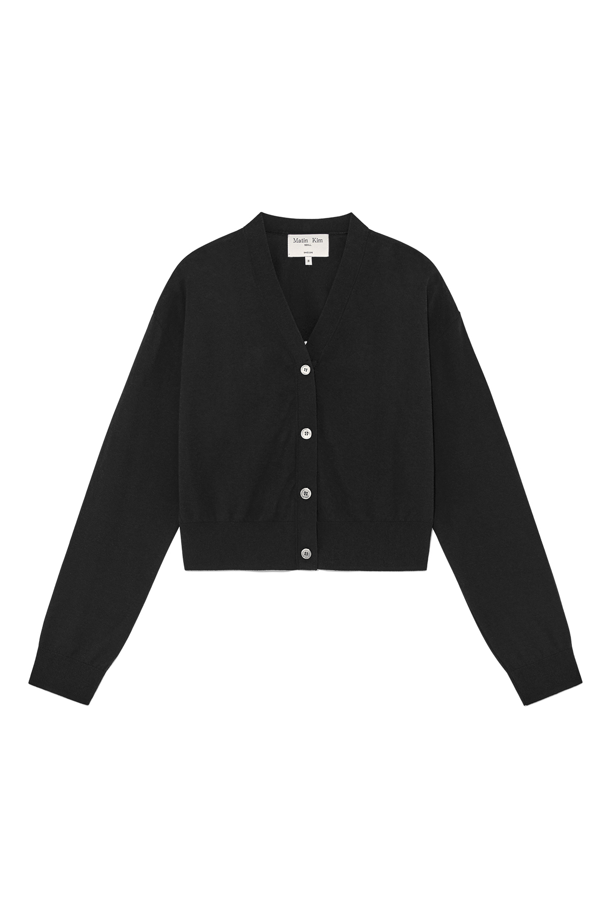 LOGO透膚針織上衣女款 黑色