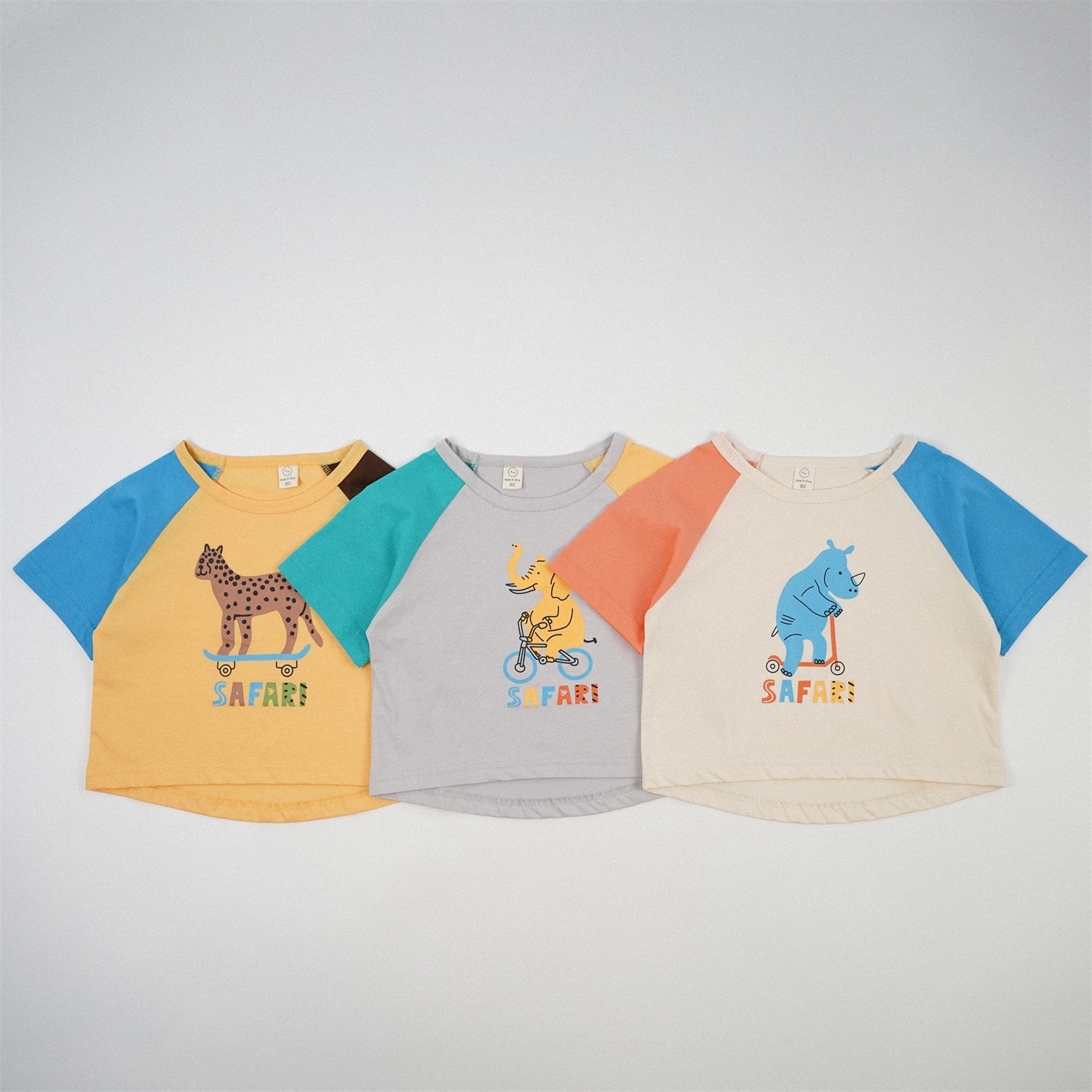 動物拼袖運動上衣