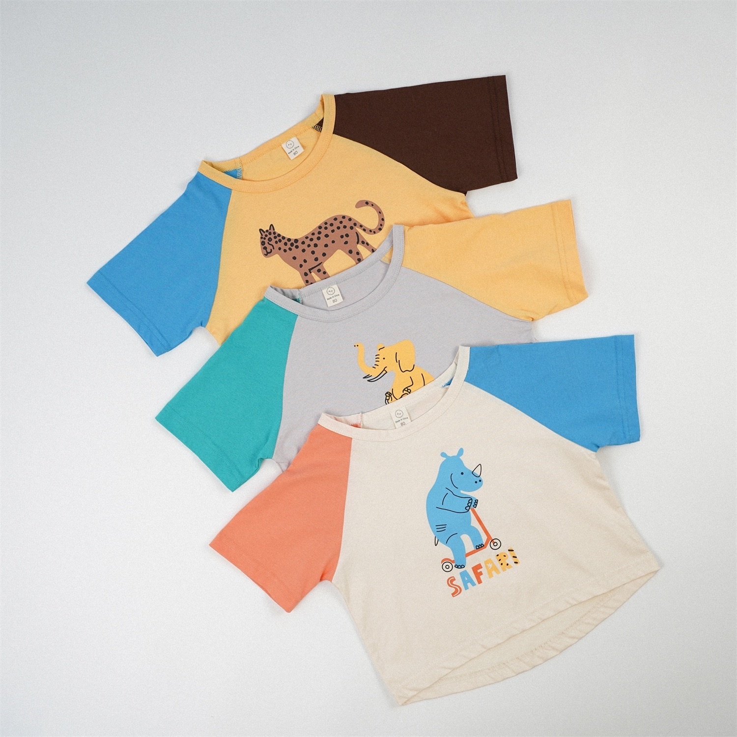 動物拼袖運動上衣