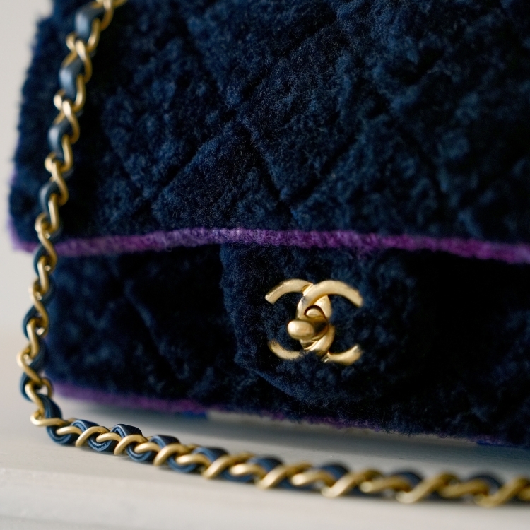 Chanel 紫色毛呢CF 雷標30開