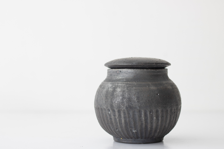 +g 加藤祥孝-鐵釉 鹽壺