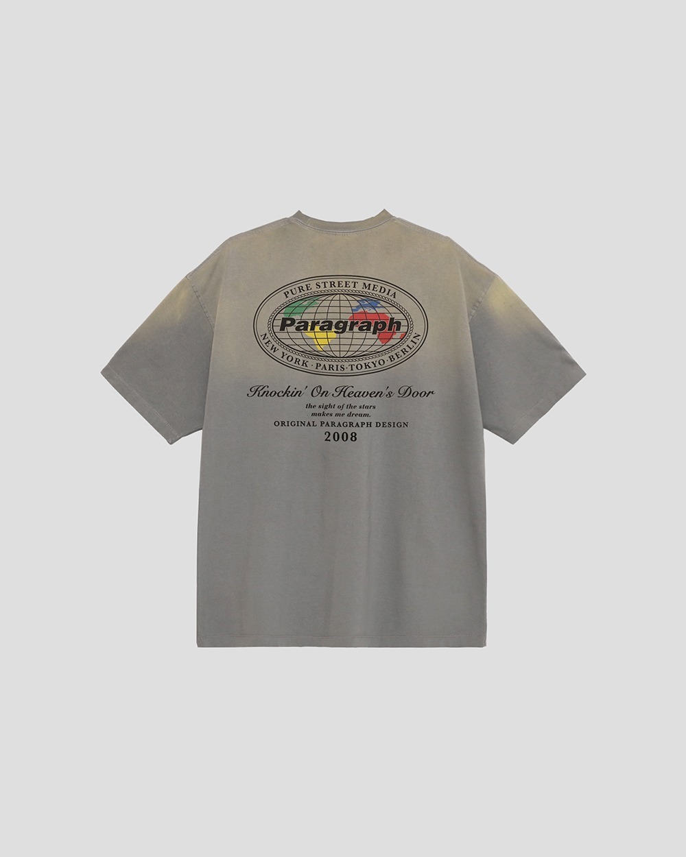 [PARAGRAPH]★25SS★韓国大人気★DAMAGED ELLIPSE LOGO T SHIRT PARAGRAPH STITCH ELLIPSE LOGO T SHIRT 縫線橢圓形標誌T