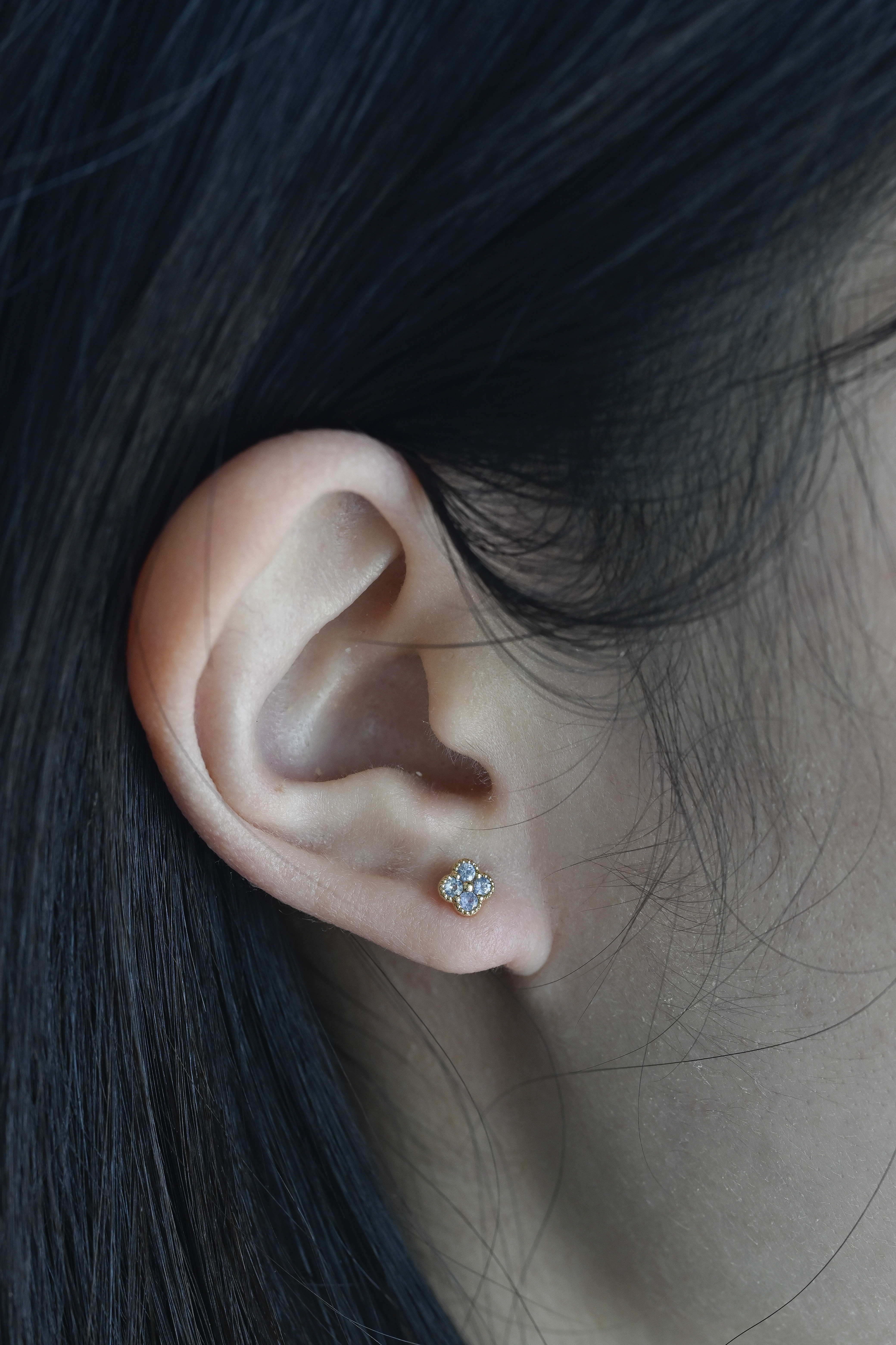 18K Little Flower Earring