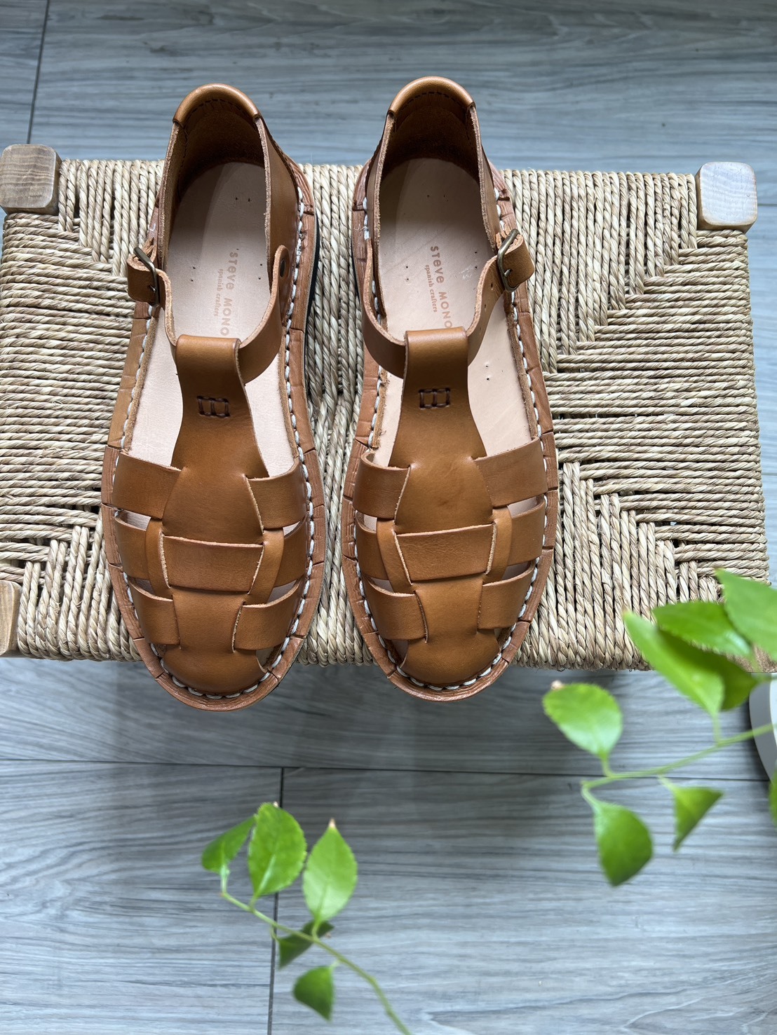 STEVE MONO 真皮編織鞋 Artisanal Sandals 10/01 TOBACCO 煙燻棕