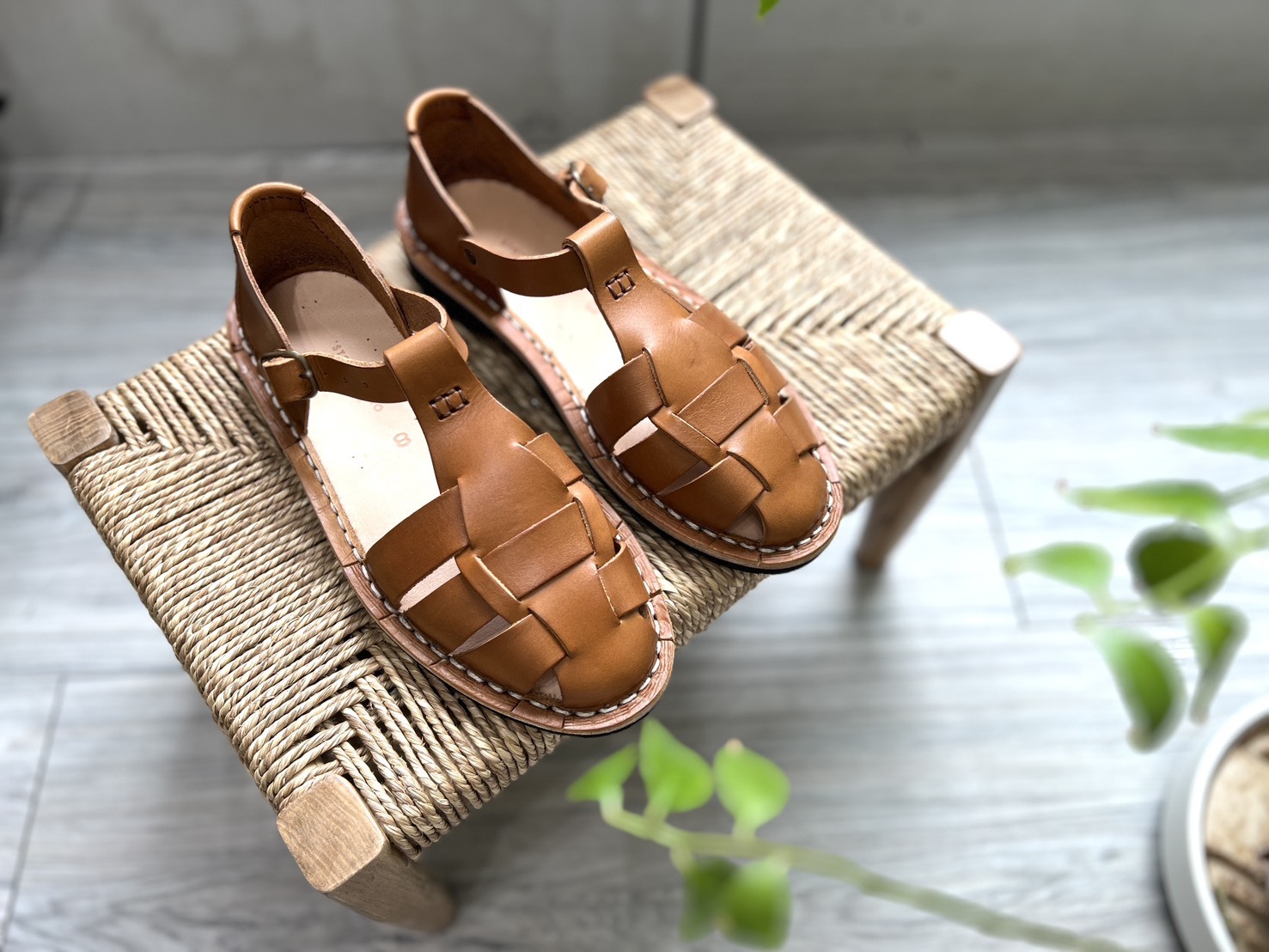 STEVE MONO 真皮編織鞋 Artisanal Sandals 10/01 TOBACCO 煙燻棕