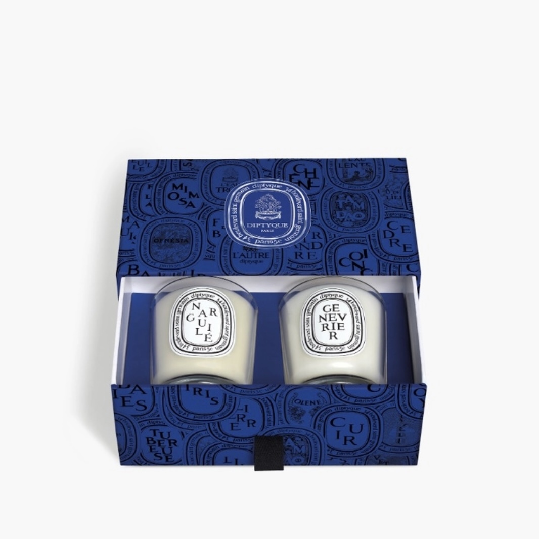 Diptyque NARGUILÉ (水煙) 及GENÉVRIER (杜松) 小型香氛蠟燭禮盒 70g x2
