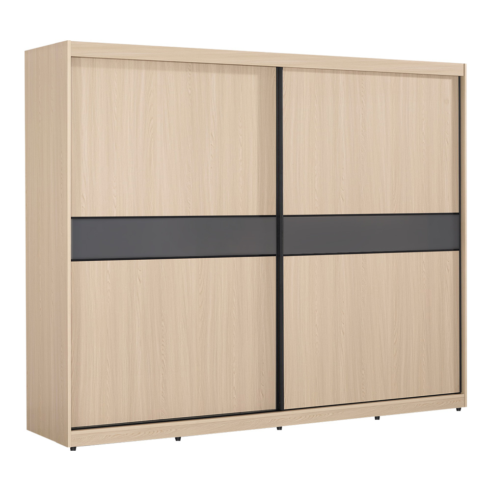 恩洛8尺推門/拉門衣櫃(六吊桿+一抽+三格)