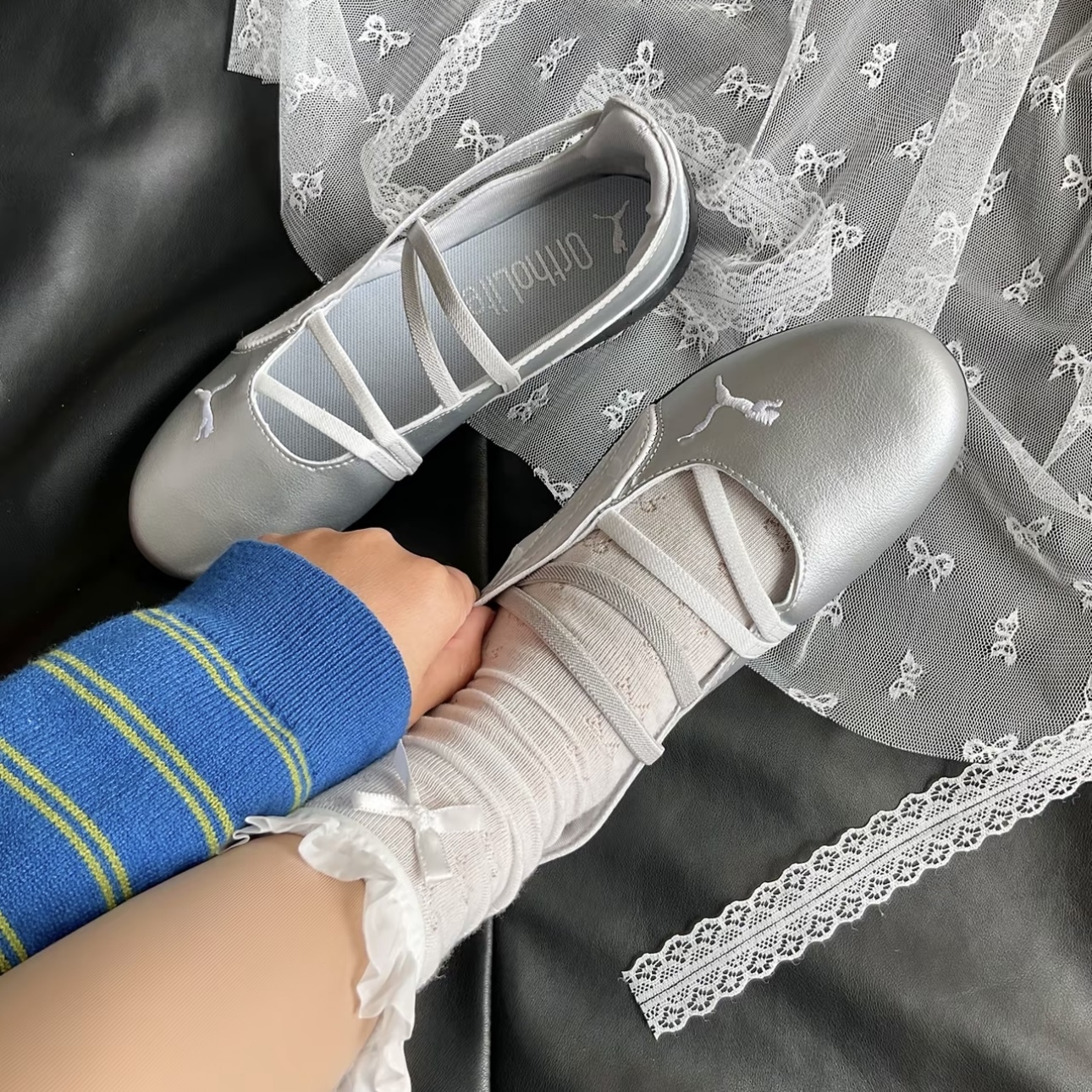 PUMA SPEEDCAT BALLET 芭蕾舞鞋 全銀 銀黑 銀白 休閒 女鞋 401581-01