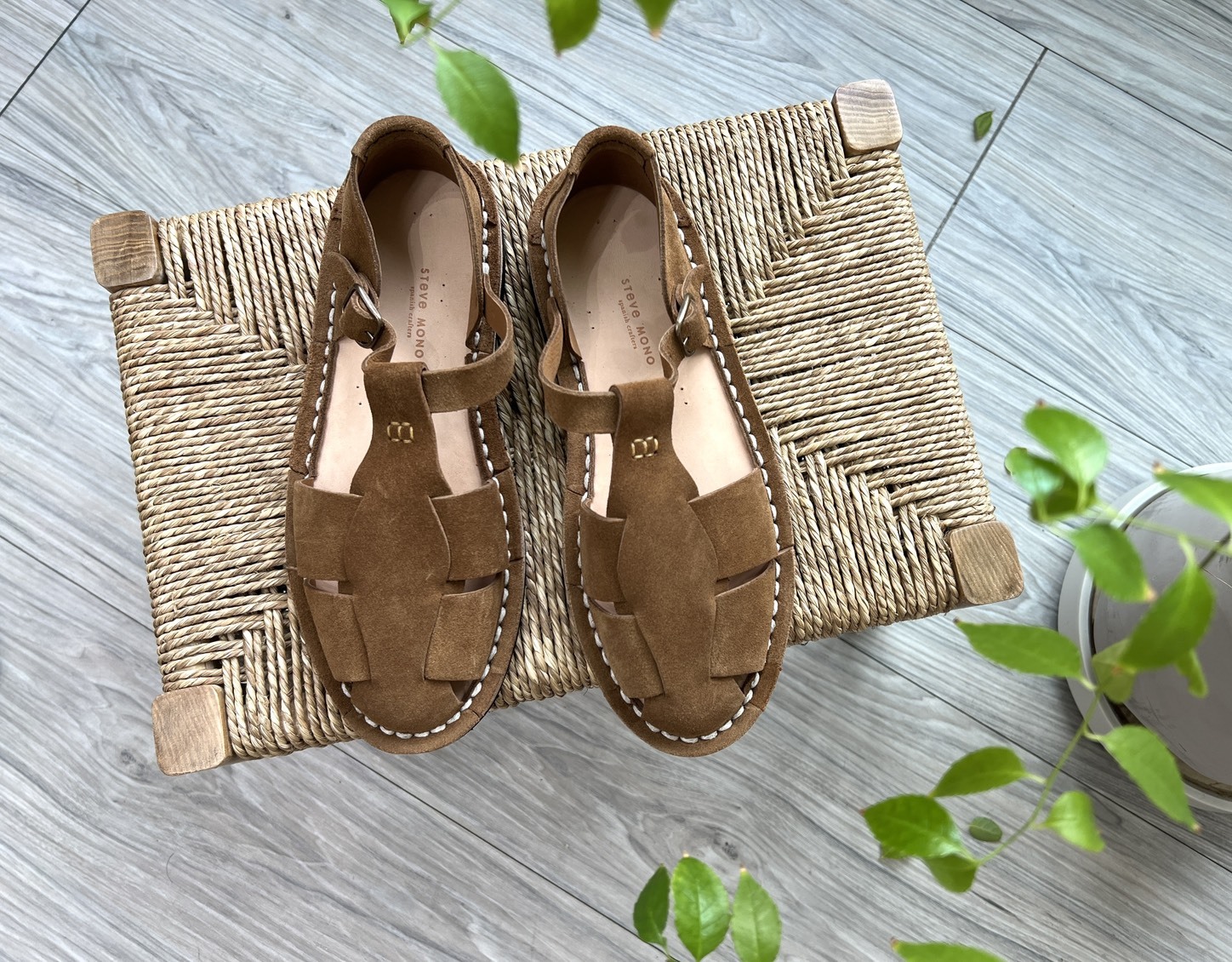 （預購）STEVE MONO 麂皮編織鞋 Artisanal Sandals 10/17 cognac