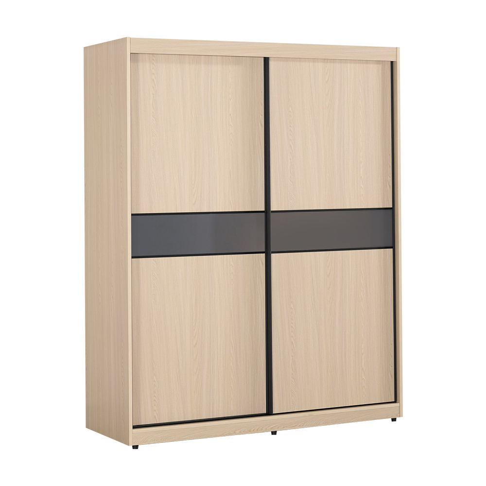 恩洛5尺推門/拉門衣櫃(三吊桿+一抽)