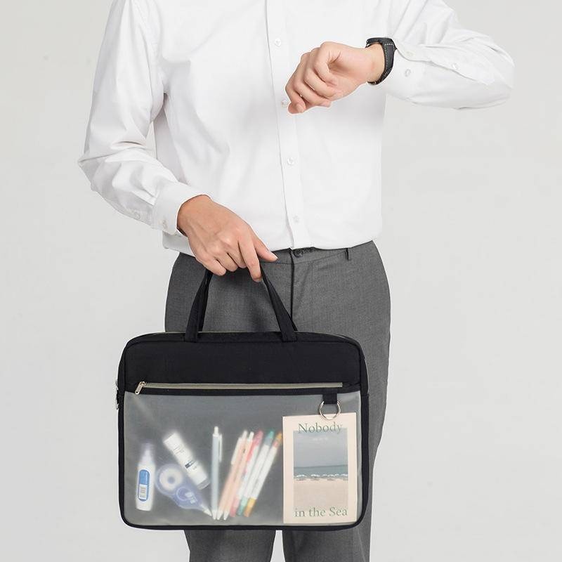 包包 手提包 手提筆電包 13吋筆電包 資料袋 大容量包包 檔案袋 補習袋 收納包 書袋 補課包 黑色包包 禮物 621