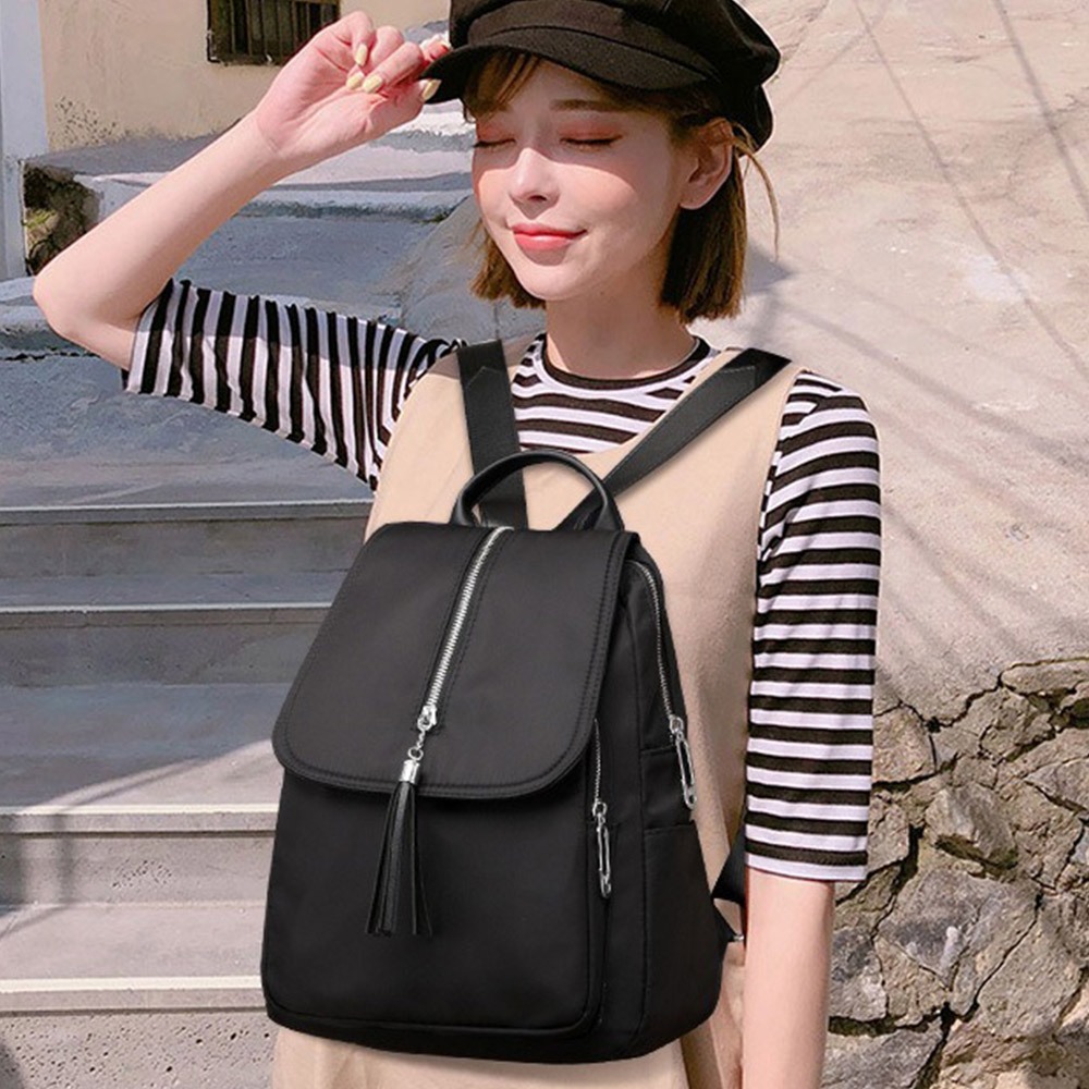 包包 後背包 流蘇包 尼龍包包 小後背包 後背包韓國 防水後背包 a4包包 韓國包包 尼龍後背包 黑色包包 禮物 608