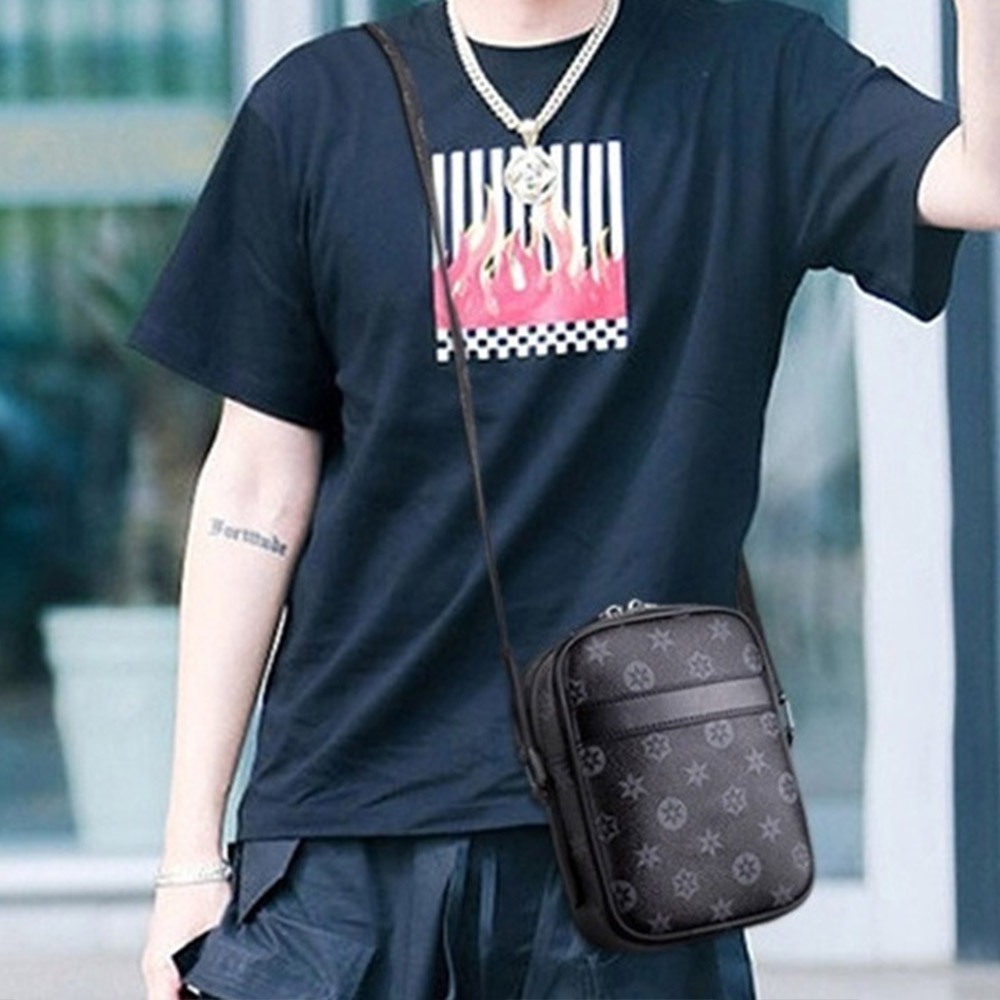 側背包 小包包 男生包包 斜背包 歐美包包 男生側背包 日系包包 皮革包包 棋盤格包包 手機包 攜便包 男生禮物 281