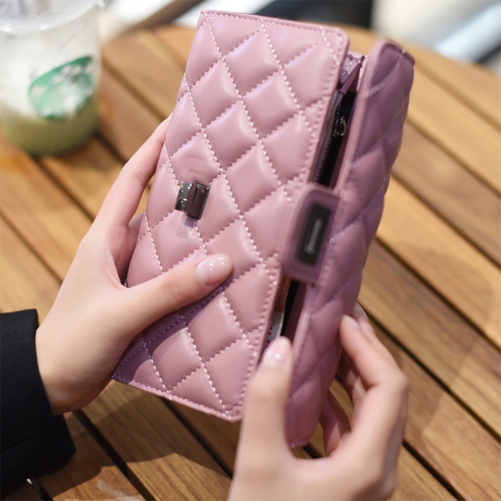 長夾 錢包 真皮長夾 錢包女長夾 小香風包包 羊皮包 皮夾長夾 大容量錢包 扣式長夾 信封式長夾 真皮錢包 禮物 114