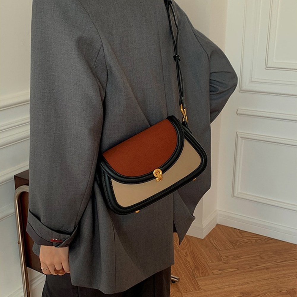 包包女斜背包 肩背包 側背包 腋下包 真皮馬鞍包 單肩腋下包 復古包包 腋下包韓國 美拉德 莫蘭迪 女生生日禮物 112