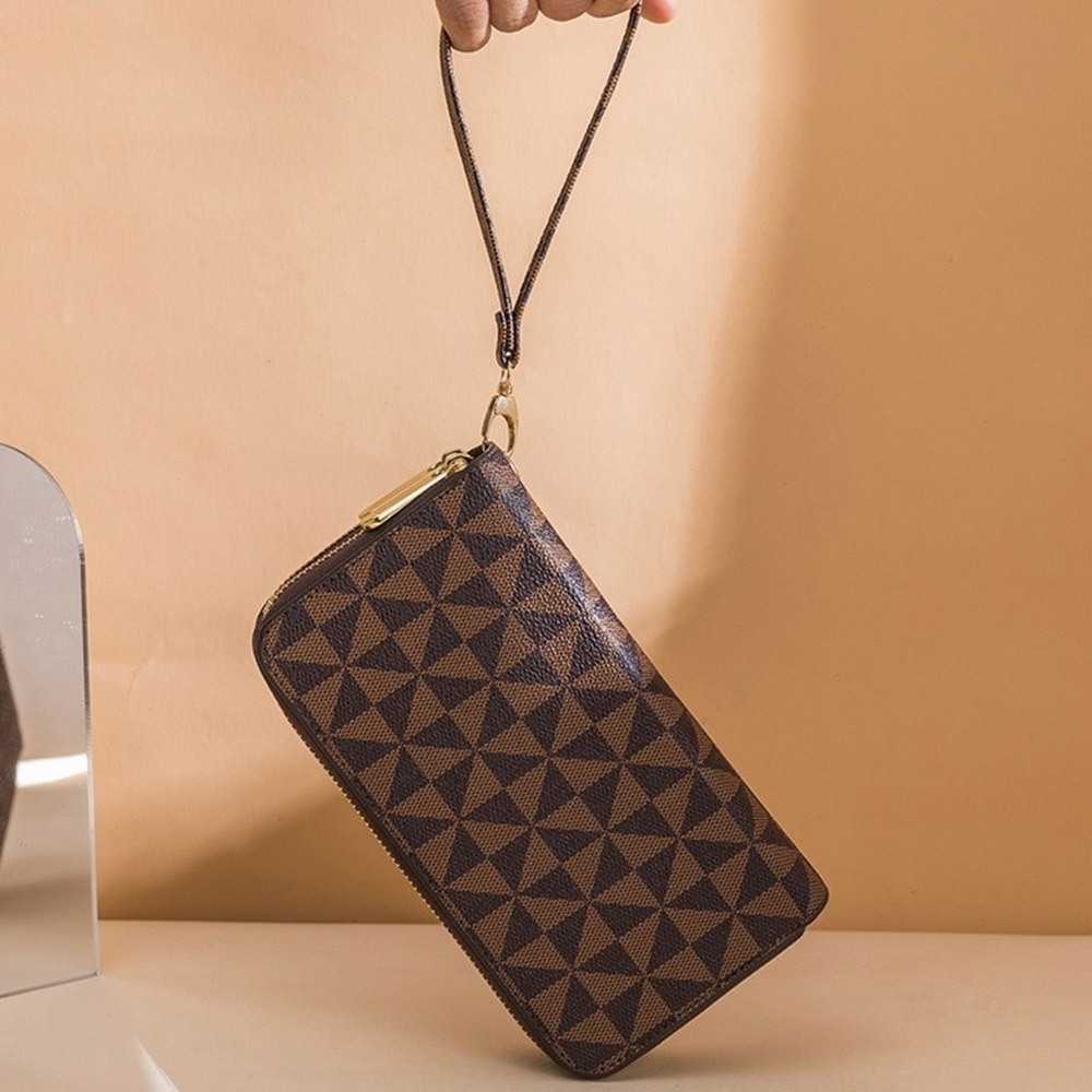 長夾 錢包 拉鍊長夾 錢包女長夾 雙層零錢包 雙拉鍊長夾 雙層皮夾 大容量手拿包 大容量長夾 手拎包 生日禮物 113