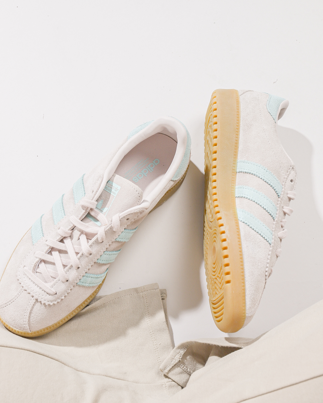 女鞋 ADIDAS BRMD W 淡粉藍 復古 麂皮 焦糖底 德訓鞋 休閒鞋【JS0256】