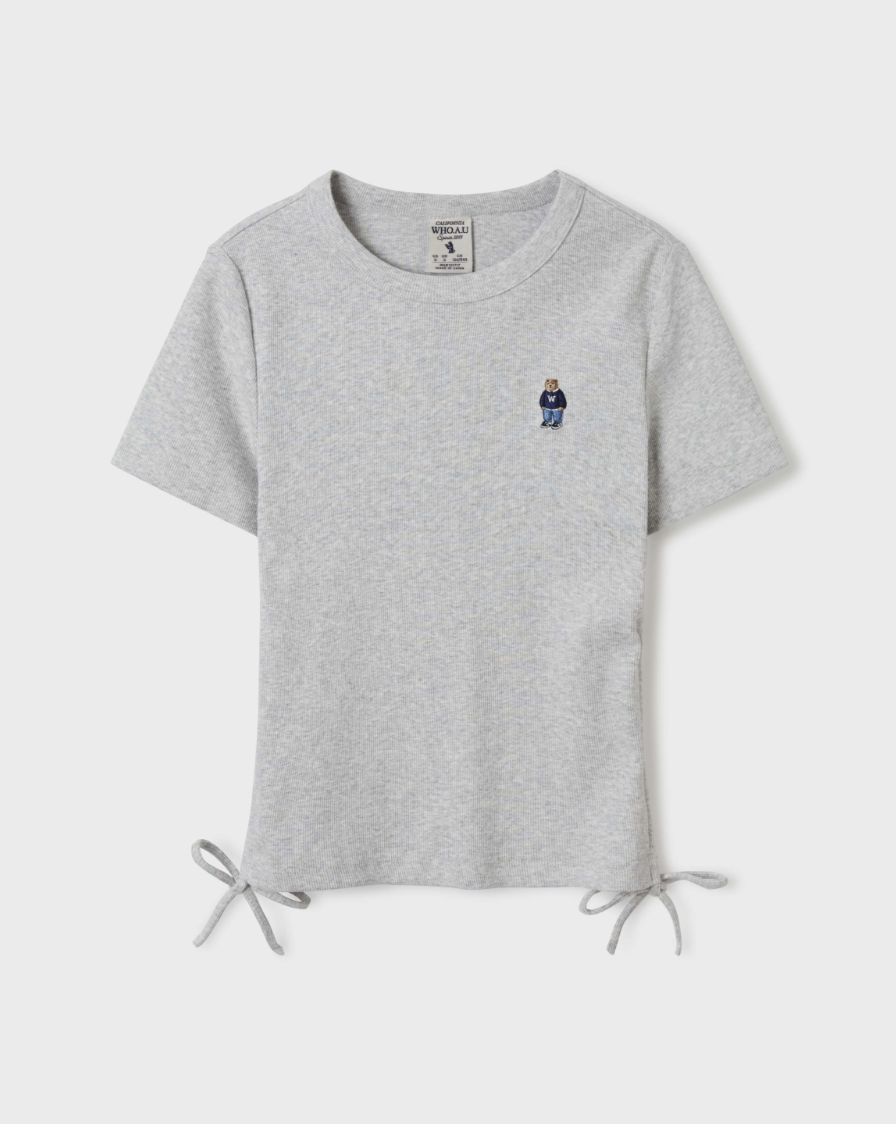 【韓国WHO.A.U フーアーユー】Steve Ribbed Collar T-Shirt Steve Ribbed Collar T-Shirt - 후아유닷컴