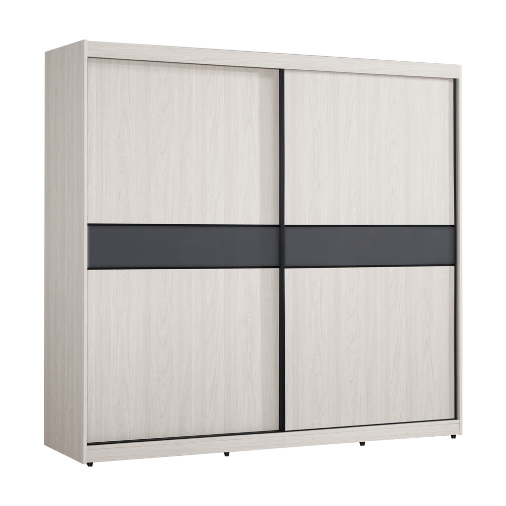 柏倫7尺推門/拉門衣櫃(四吊桿+一抽+三格)