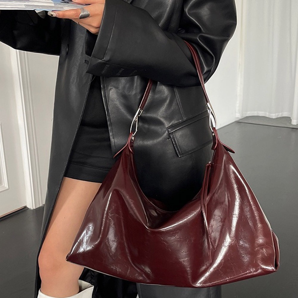 包包女 側背包 肩背包 托特包 大包包 油蠟皮包包 大容量托特包 學生包 復古包包 黑色包包 軟皮包包 女生禮物 567