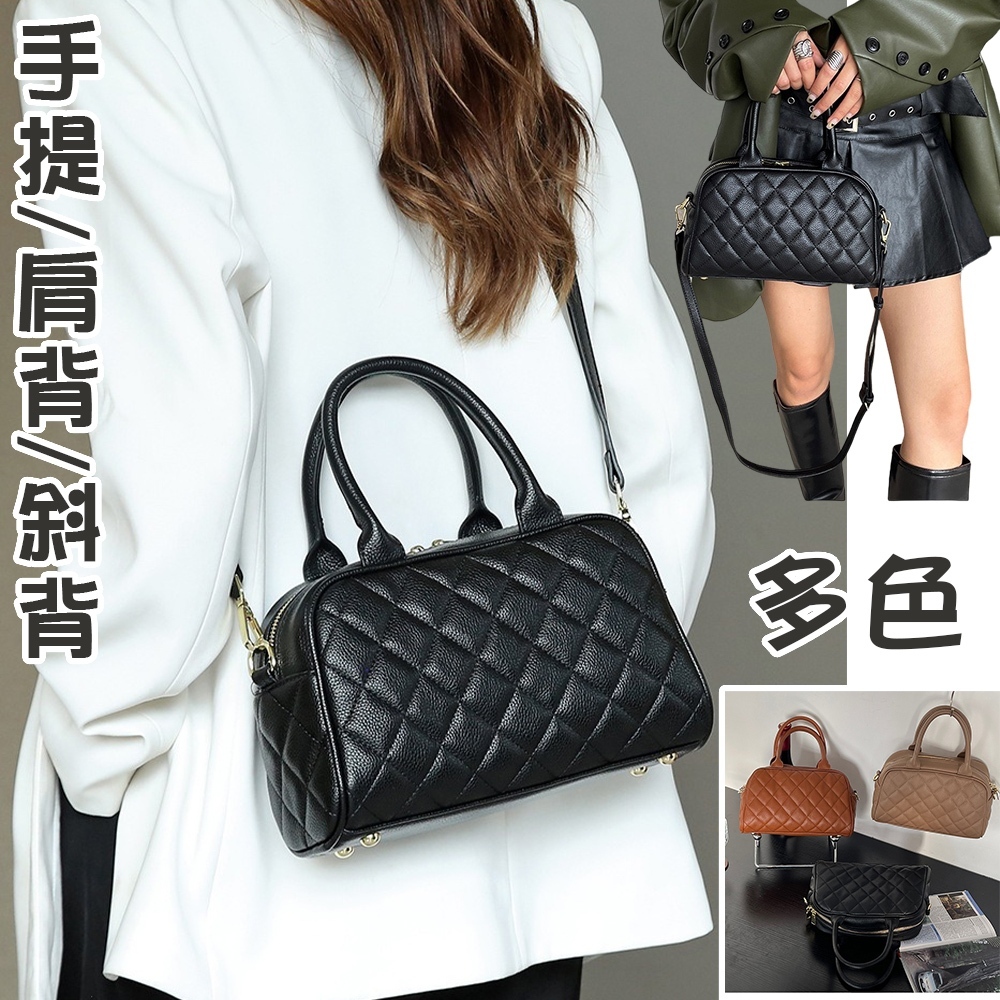 手提包 包包女 斜背包 波士頓包 小方包 復古包包 歐美包包 日系包包 小包包 奶茶色包包 皮革包包 生日禮物 566