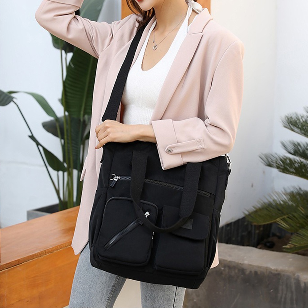 尼龍單肩包 大容量托特包 手提包 側背包 包包女斜背包 黑色包包 通勤包 多功能包 媽媽包 大包包 女生生日禮物 552