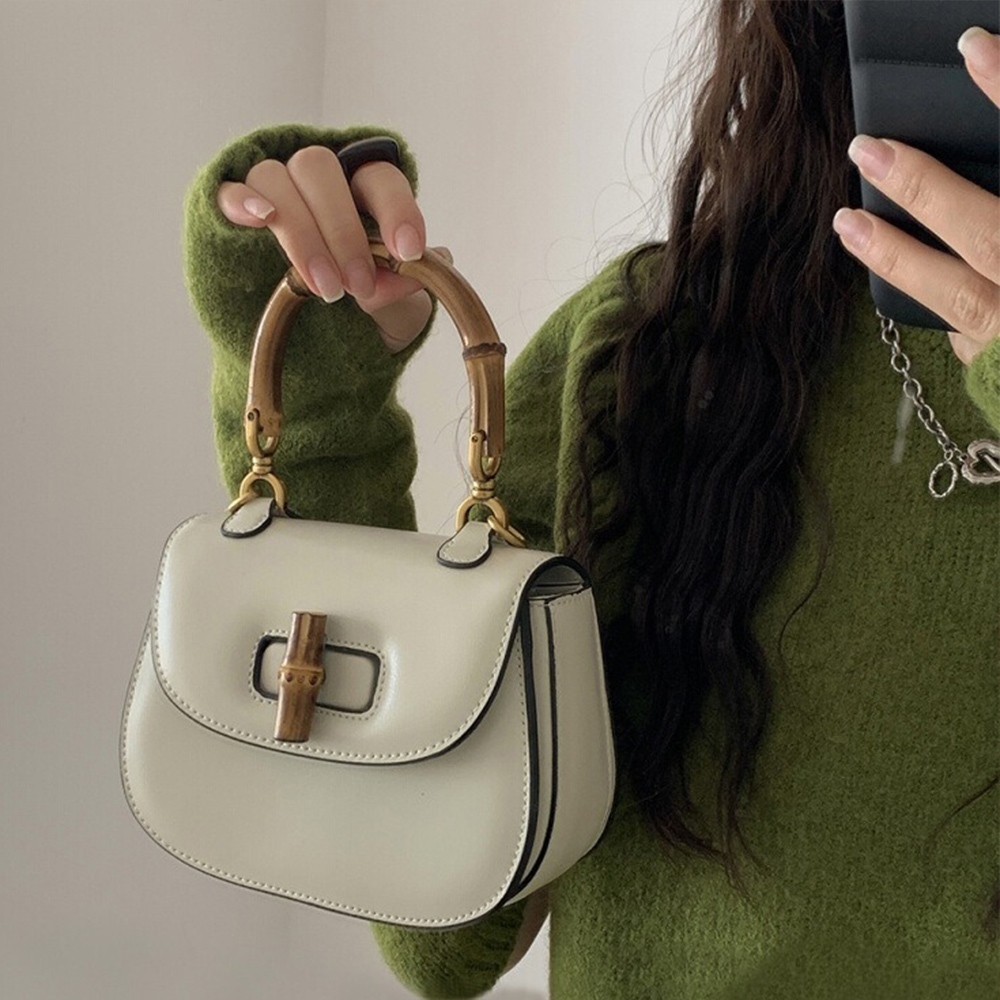 包包女 小方包 側背包 手提包 單肩包 馬鞍包 硬殼包 竹節包包 真皮包包 牛皮包 精品包 小眾包包 女生禮物 093