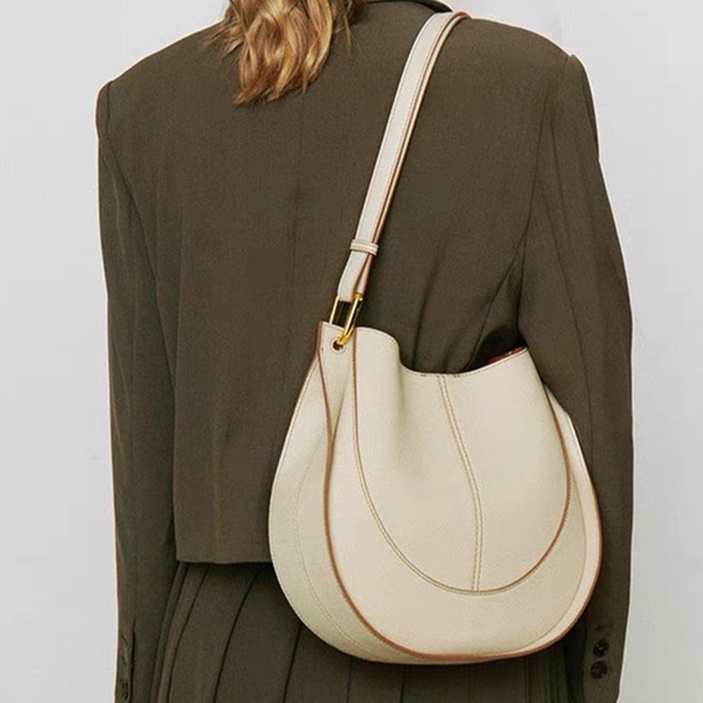 包包女 大包包 單肩包 側背包 馬鞍包 子母包 真皮包包 牛皮包 小眾包包 大容量包包 通勤包 女生禮物 送禮 092