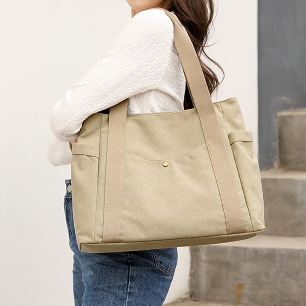 托特包 帆布包 手提包 單肩包 大包包 女生包包 大容量包包 百搭包包 素色包包 大容量媽媽包 女生禮物 莫蘭迪 541