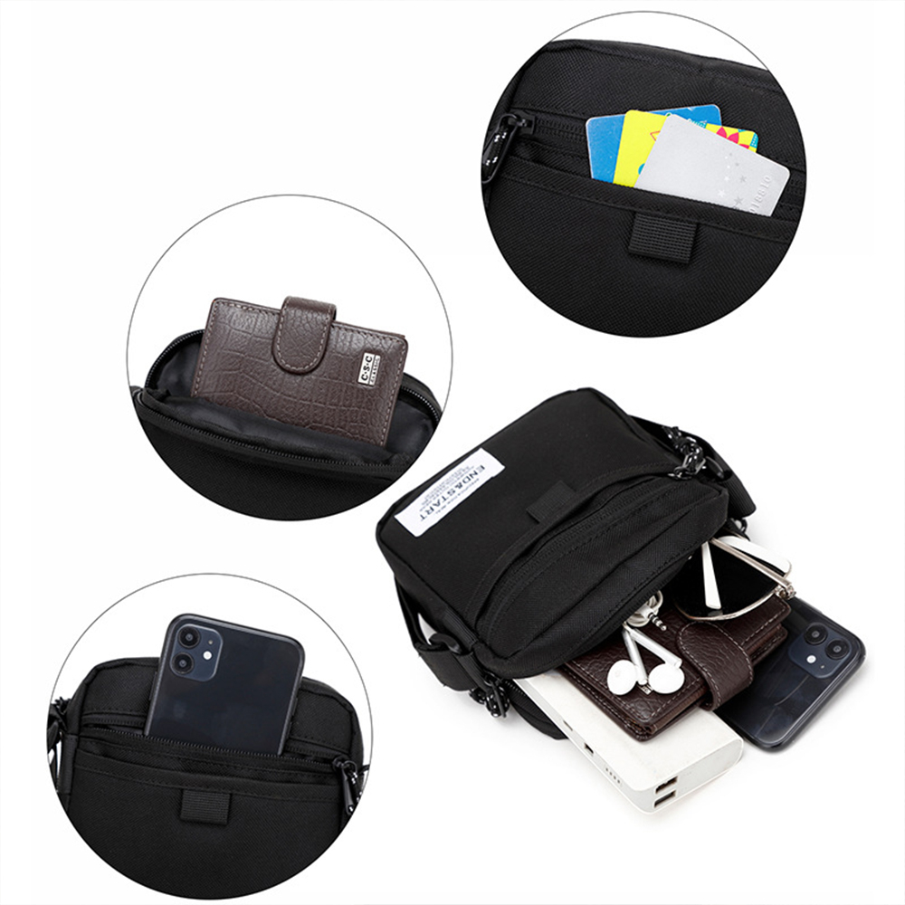 男生包包 斜背包 側背包 帆布包 側背小包 肩背包 黑色帆布包 男朋友生日禮物 小包包 小包 韓國包包 095