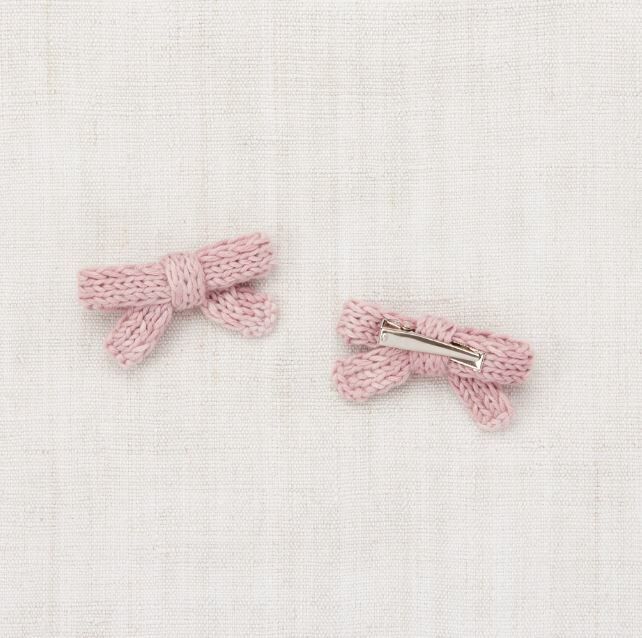 Misha & Puff  編織蝴蝶結髮夾 Goldie Bow Set - Parfait