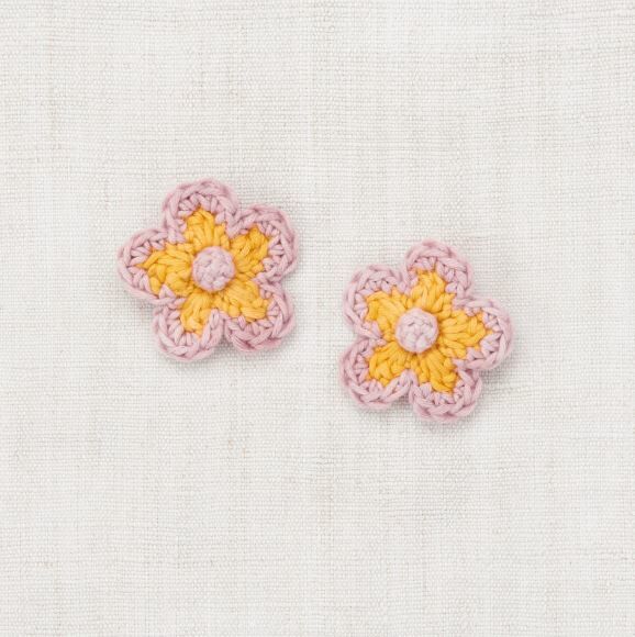 Misha & Puff  編織花花髮夾 Medium Flower Clip Set - Frangipani