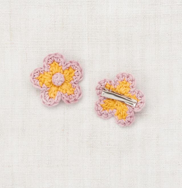Misha & Puff  編織花花髮夾 Medium Flower Clip Set - Frangipani