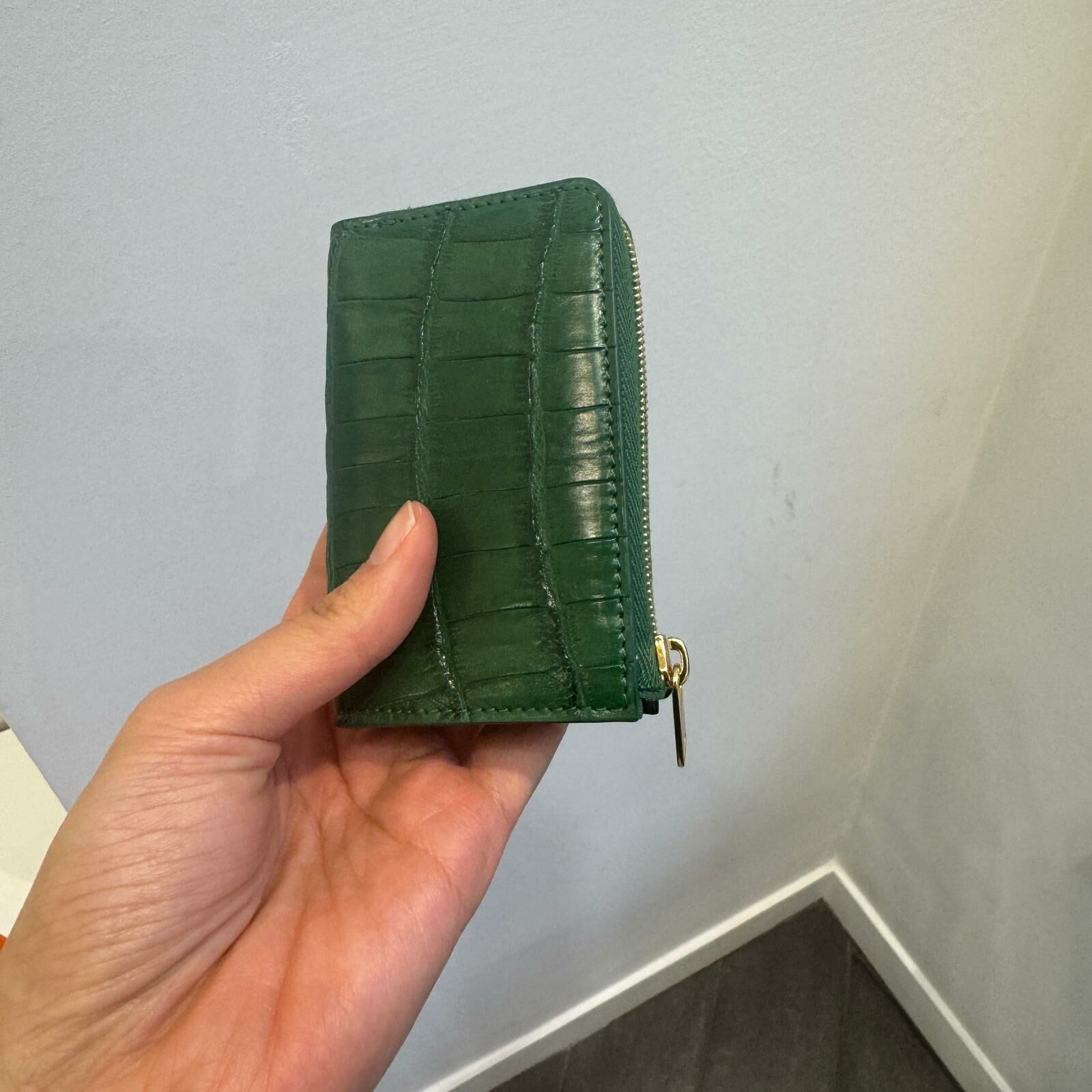 Celine zipped coin purse malachite
