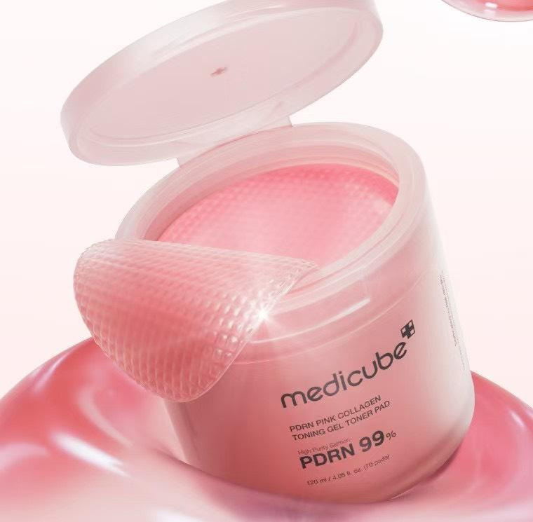 韓國熱銷 Medicube 最新 PDRN粉嫩膠原爽膚棉片 70入