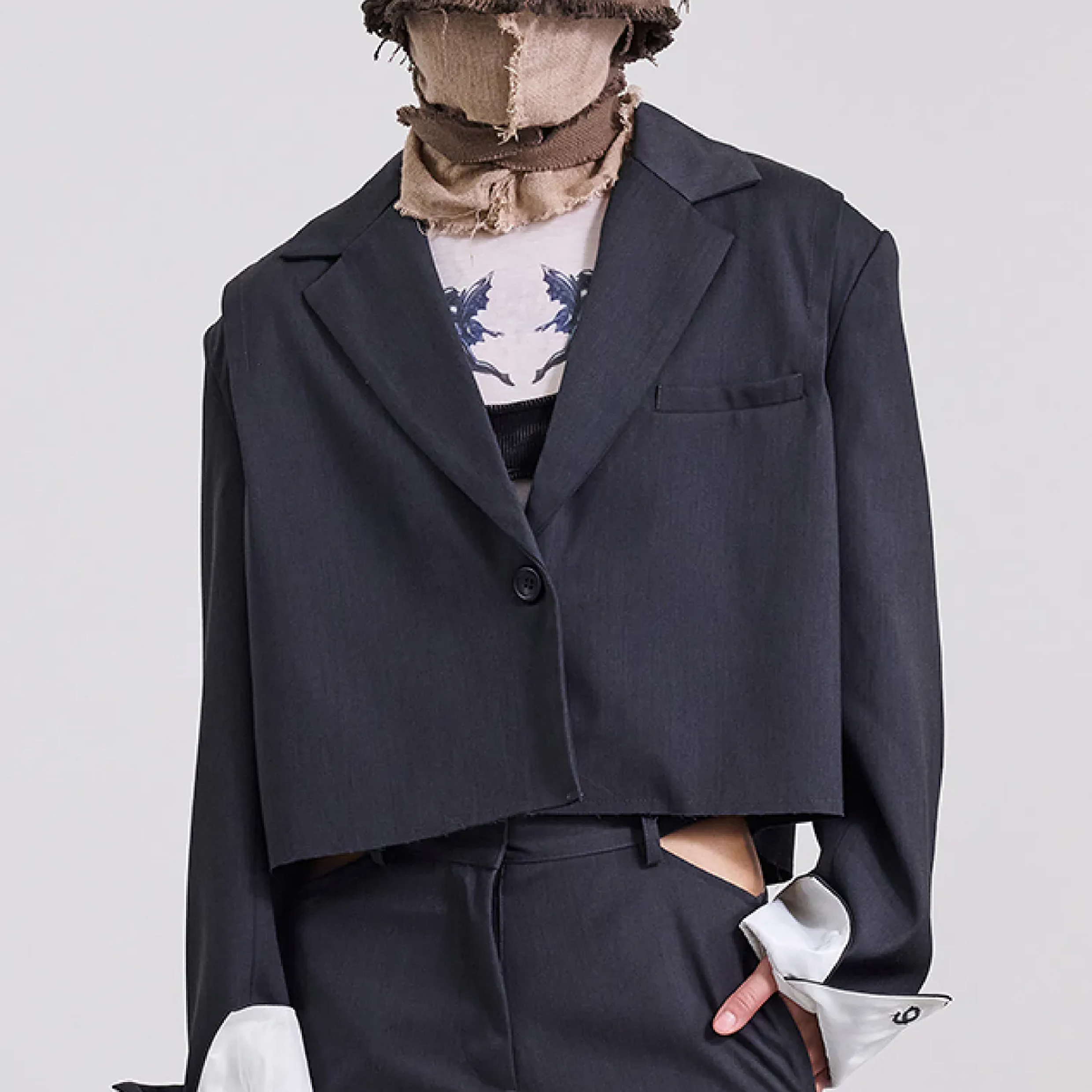 SILVER NINE 不收邊闊肩西外