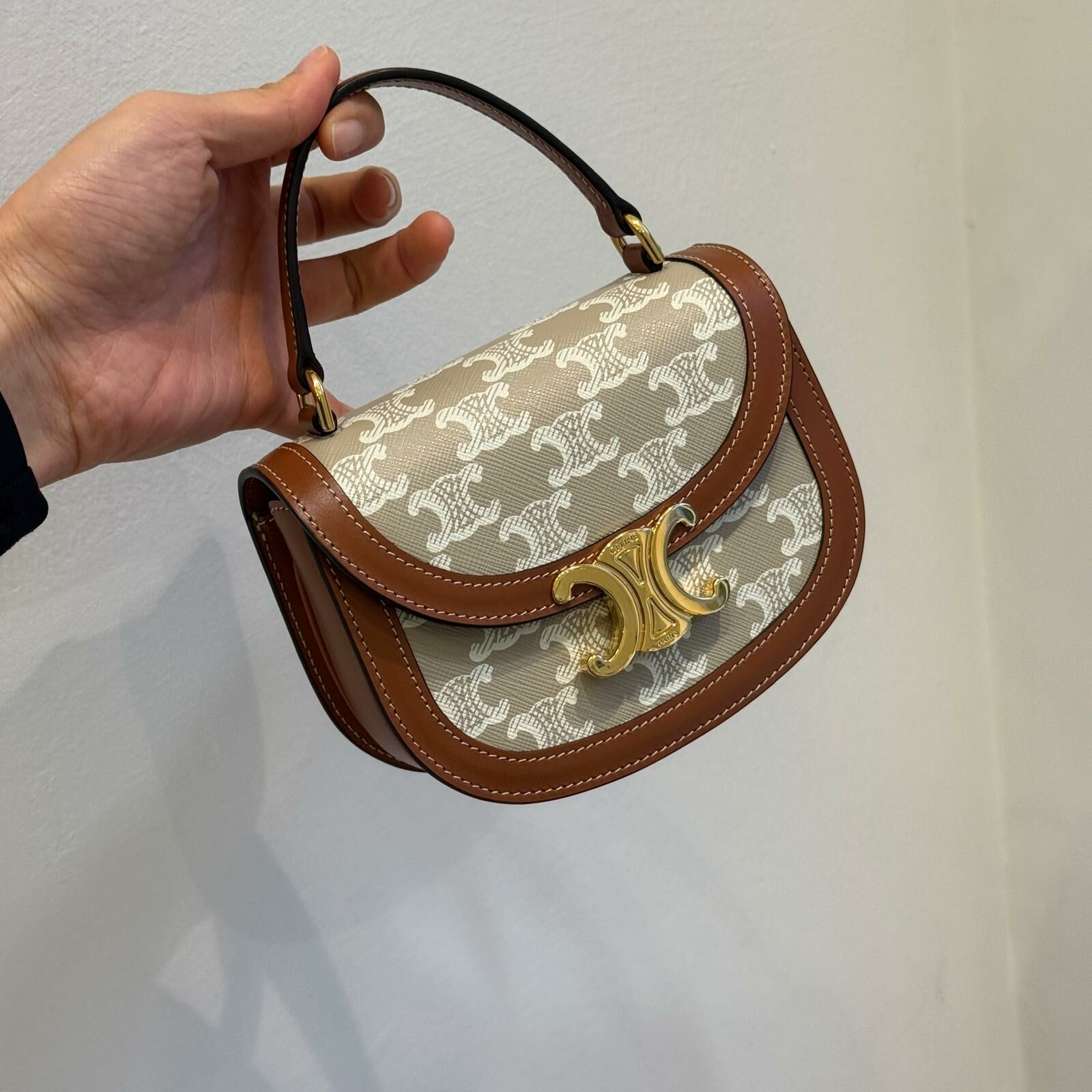 Celine triomphe canvas bag grege