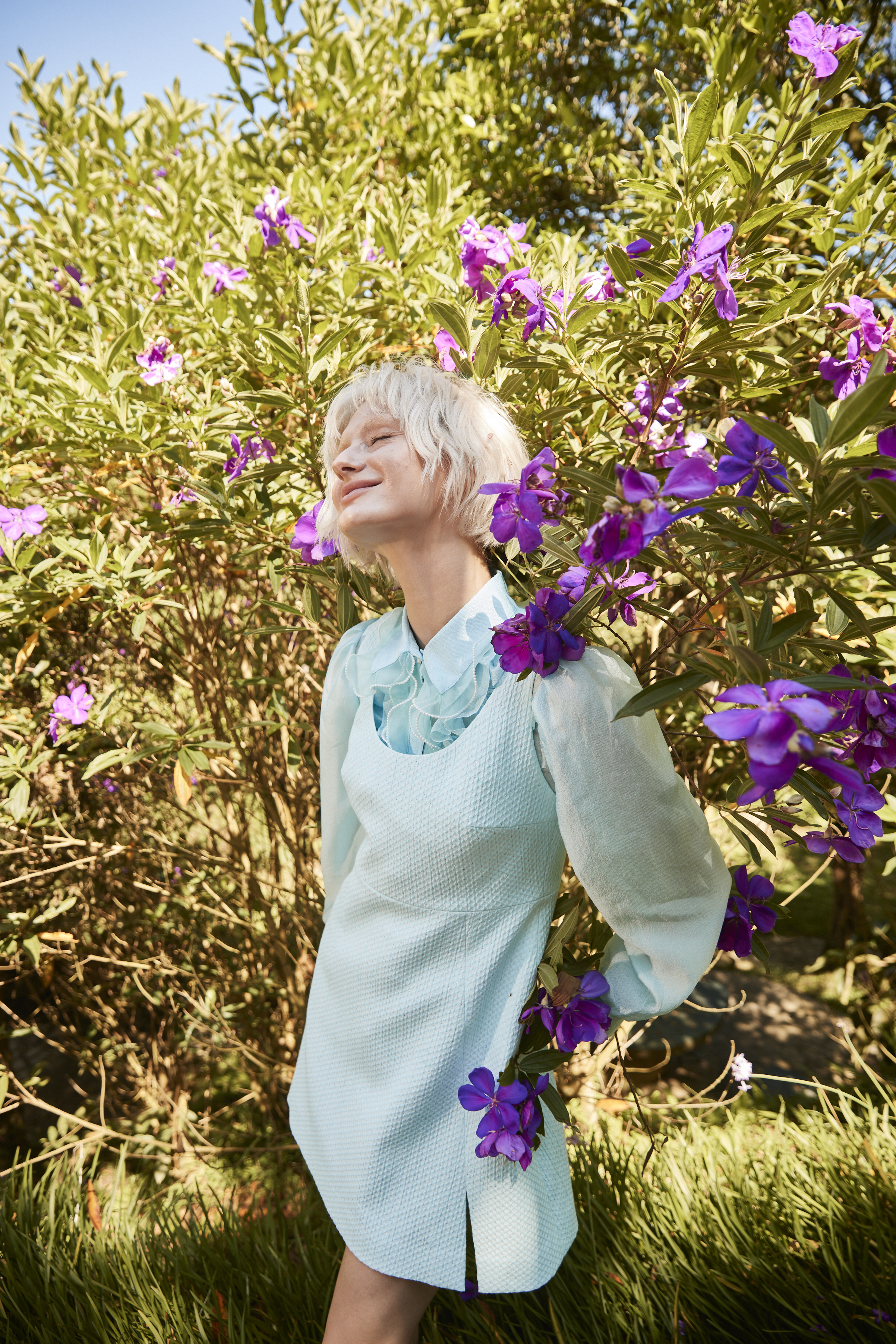 BE10019E1 蔥蔥水波紋背心裙
