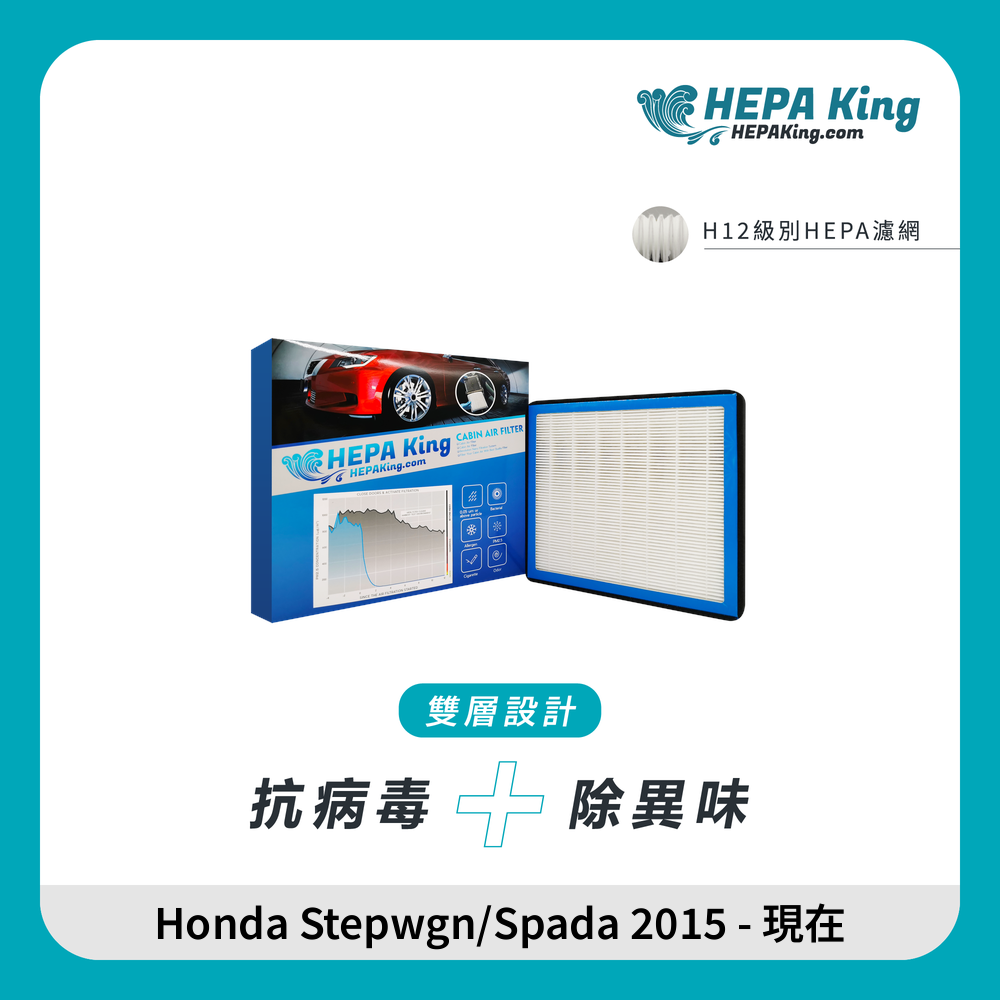HEPA KING Honda Stepwgn/Spada 2015 - 現在 HEPA + 蜂窩納米礦晶 冷氣濾網