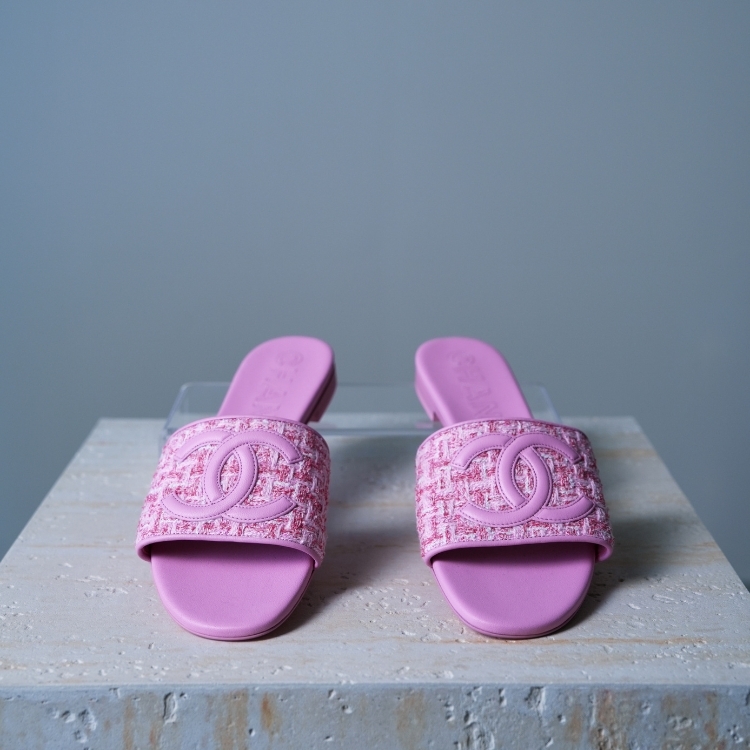 (CF01)Chanel 粉色拖鞋 40號