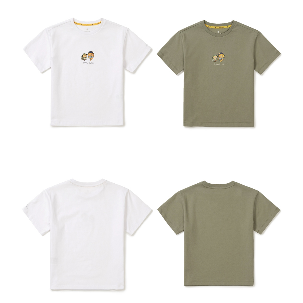 snow peak X Kakao Friends 聯名  Ryan&Choonisk Kid Short Sleeve T-shirt 童裝 一起去露營 短T 短袖上衣 (兩色)