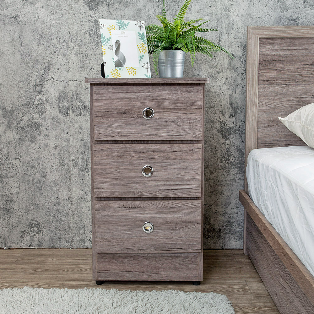 米恩1.4尺床頭櫃/三抽收納櫃/置物櫃(六色可選)