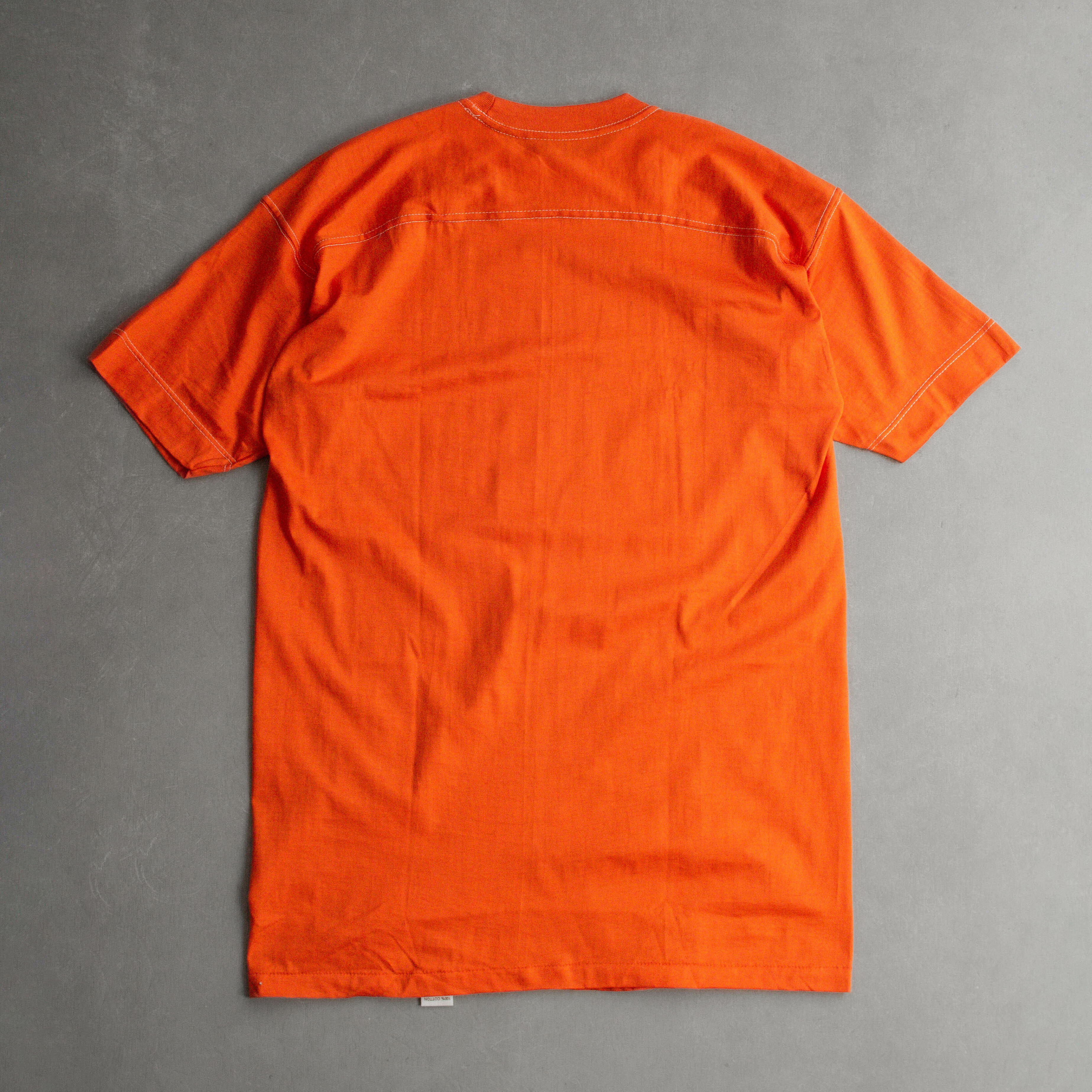 70S RUSSELL ATHLETIC FOOTBALL TEE 美國製 橘色 素面 美式足球 短袖T恤