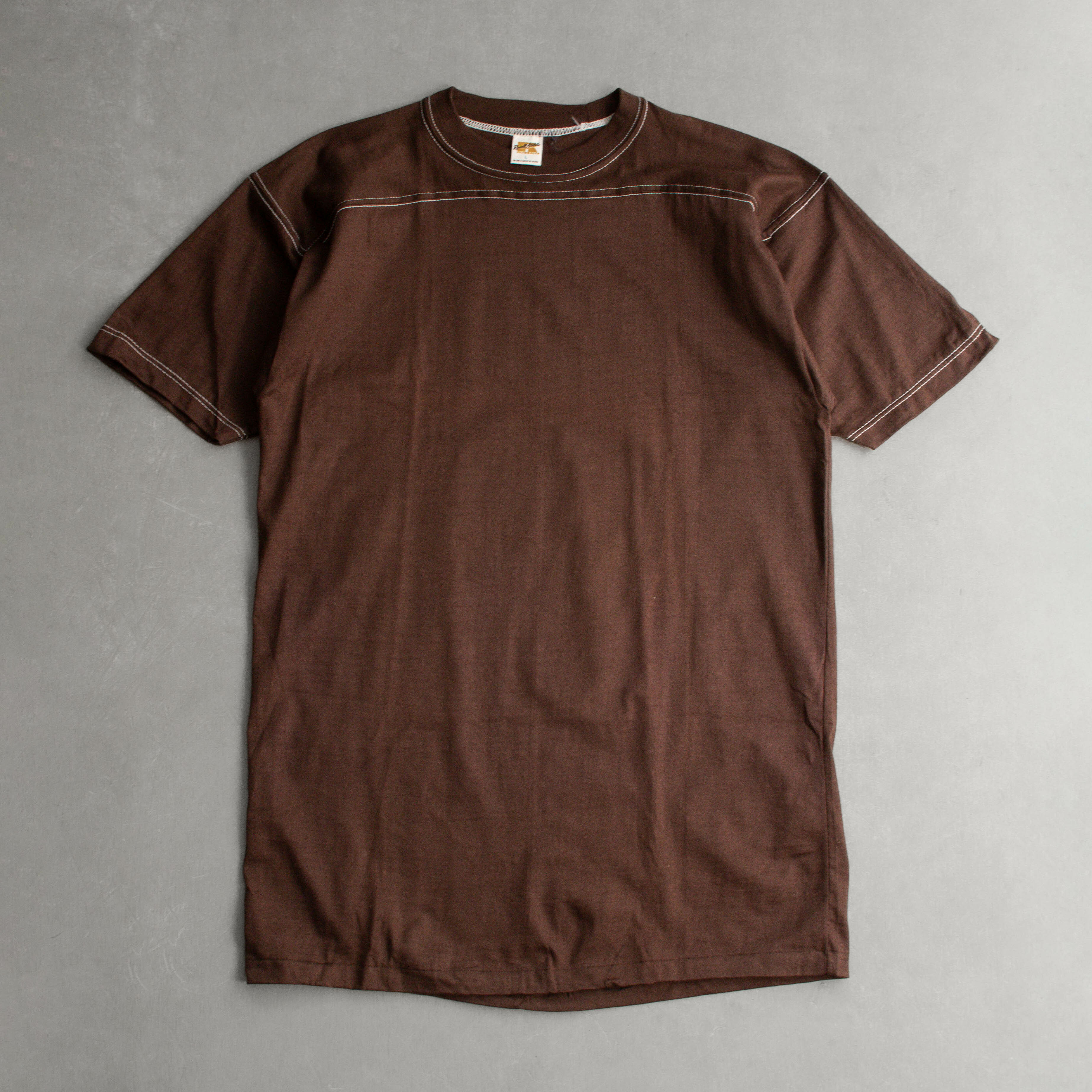 70S RUSSELL ATHLETIC FOOTBALL TEE 美國製 棕色 素面 美式足球 短袖T恤