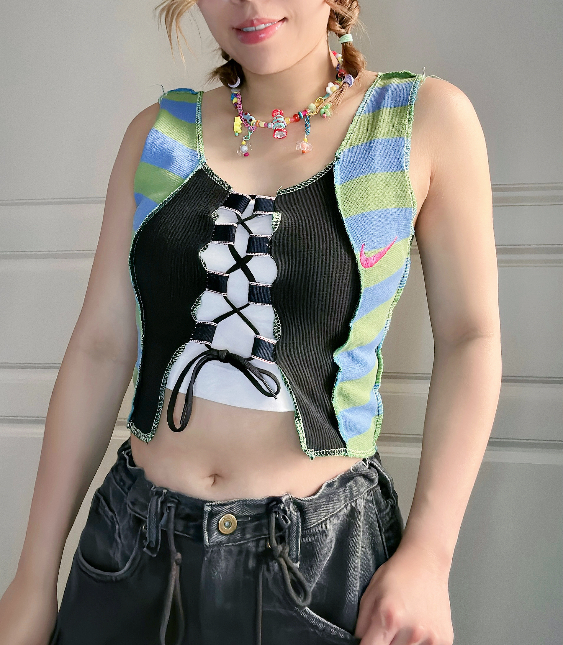 【現貨】泰國REMAKE併接前綁帶背心