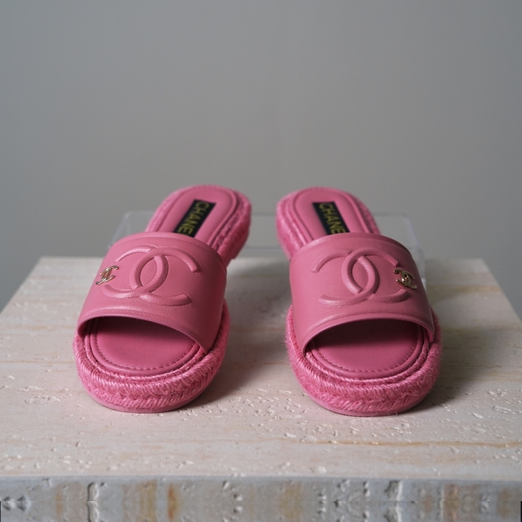 (CF16)Chanel 粉色拖鞋 38號