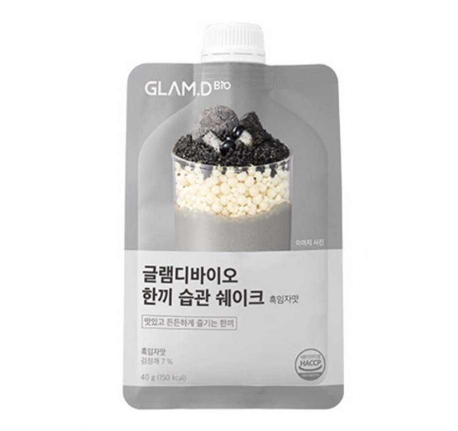【1pc】GLAM.D - Charming Meal Replacement Shake Extra Strong Black Sesame Flavor 40G