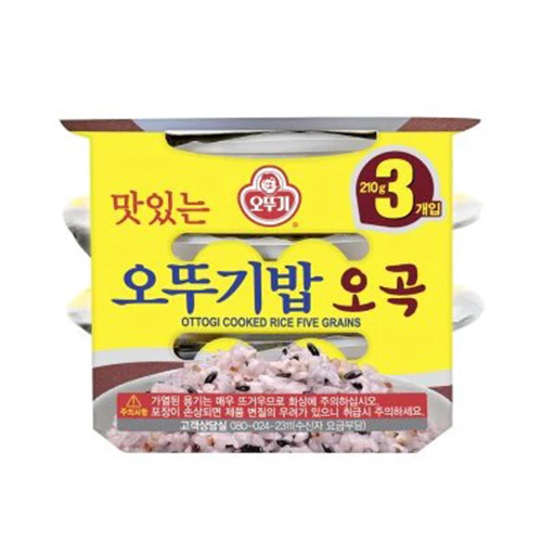 Ottogi - Instant Korean Cooked Rice - Five Grains (210g X 3)8801045893044 EXP.2025.