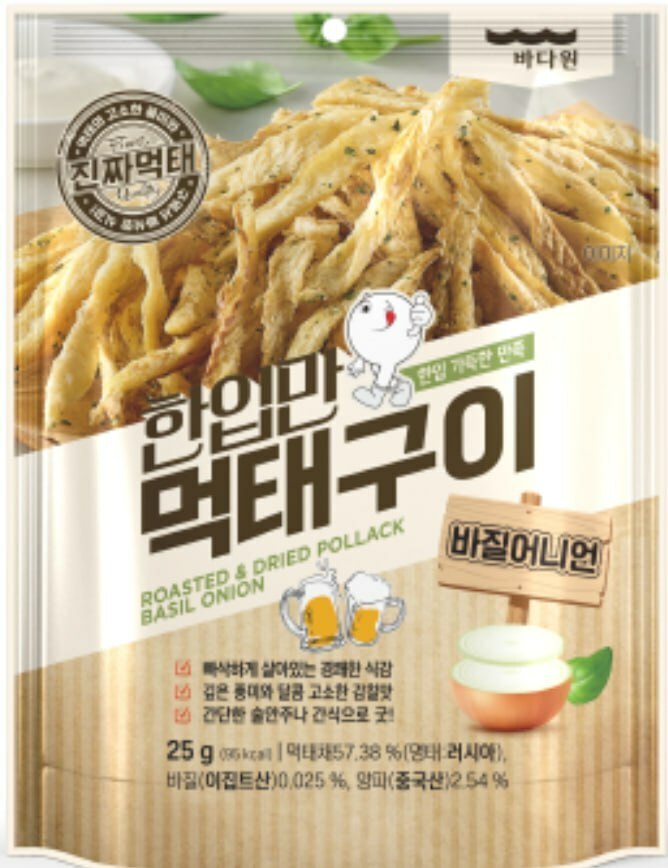 Grilled dried pollack basil onion 25g8809936952108 exp.2025.01.30
