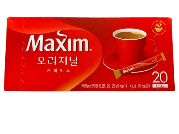 Korean instant coffee mix Maxim 12Thanks 20 sticks8801037010732 EXP.2026.05.05